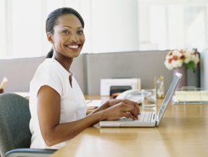 business woman working